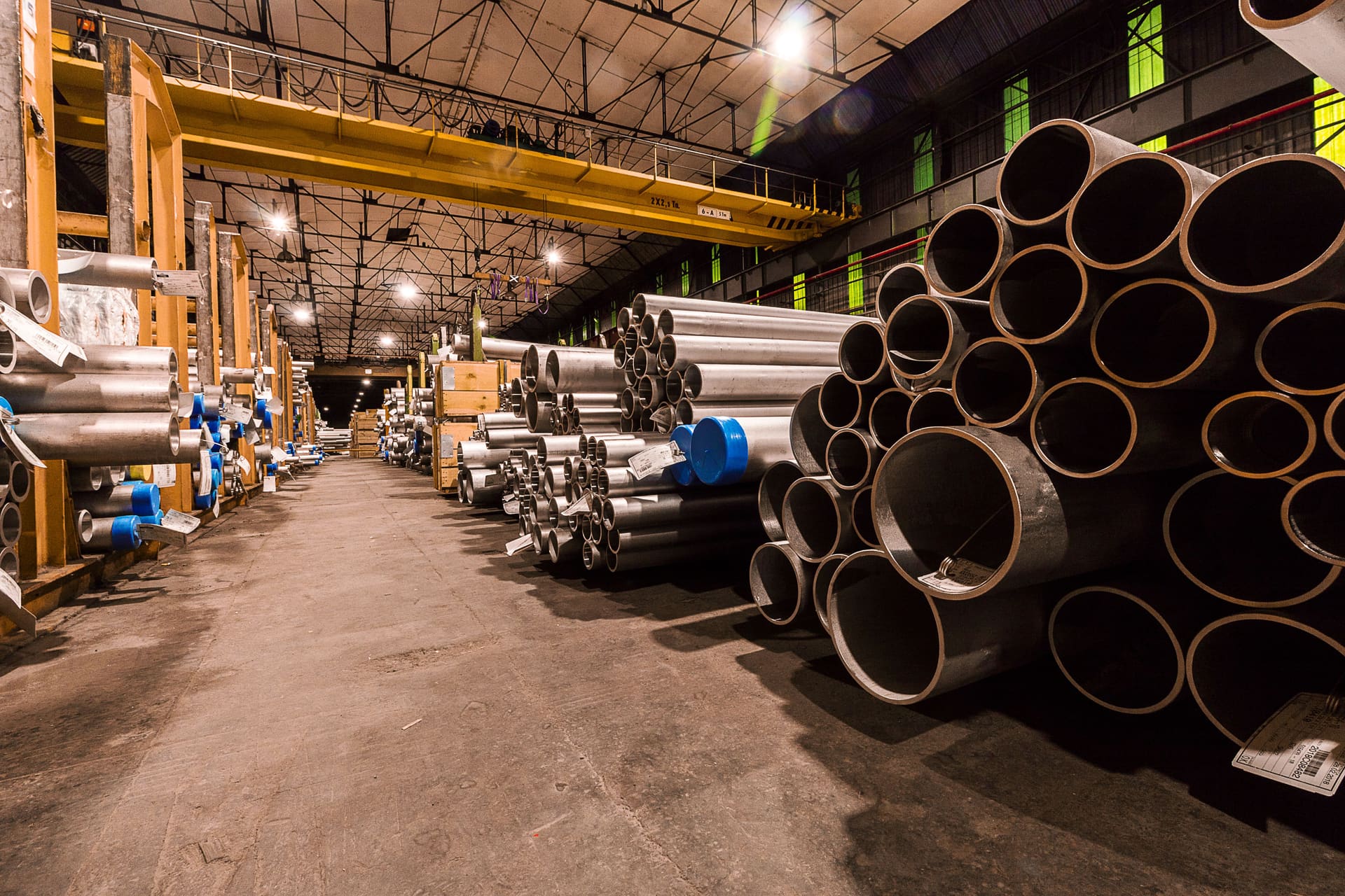 Steel pipe manufacturing warehouse